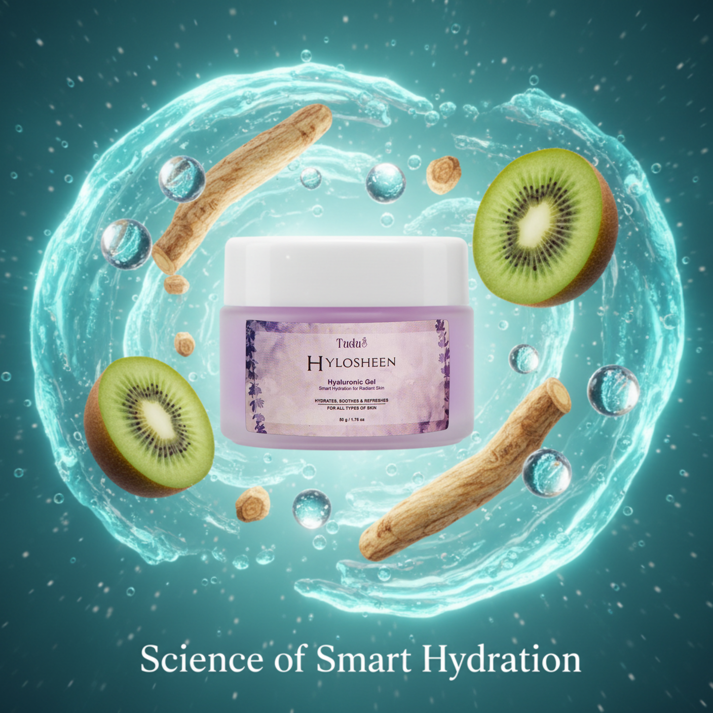 Tudu Hylosheen Hyaluronic Gel | 50g | Smart Hydration for Radiant Skin | All Skin Types